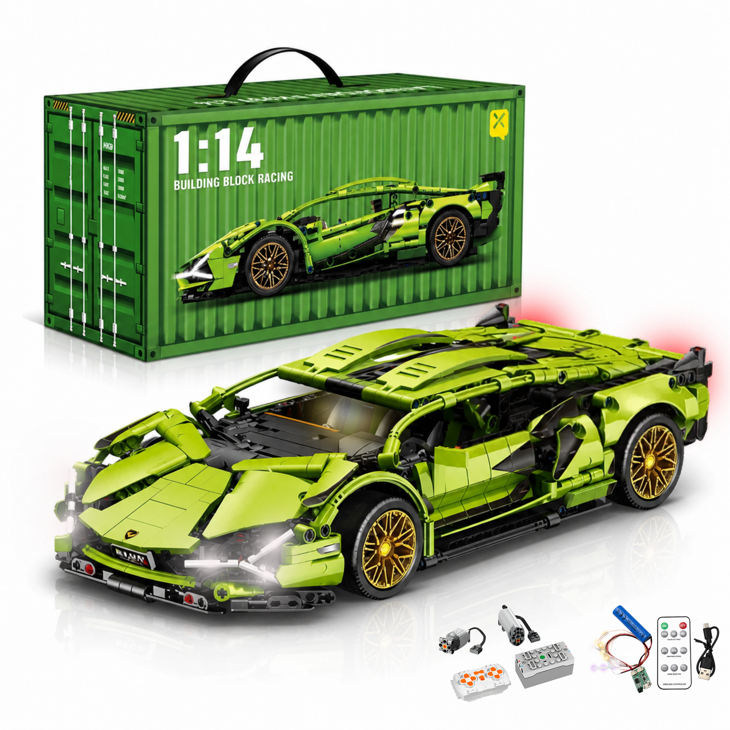 SuperBricks™  Technical Supercar Building Blocks - Lamborghini Sian